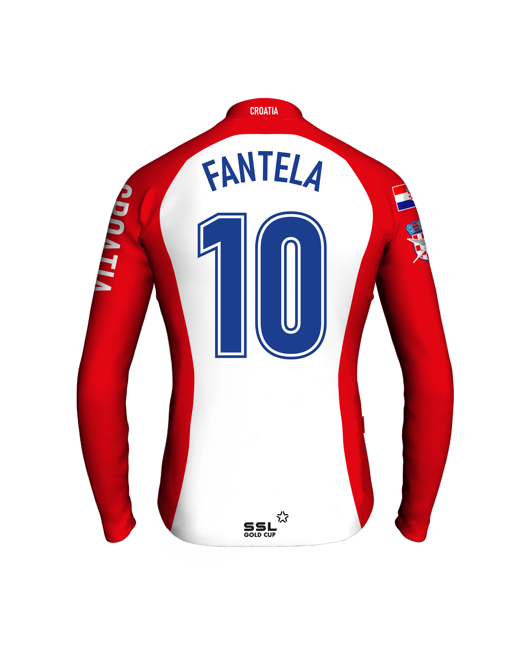 CRO_back-cpt Croatia Captain's Jersey | FANTELA no 10 - Image 1