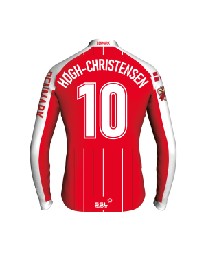 DEN_back-cpt Denmark Captain's Jersey |HOGH-CHRISTENSEN no 10