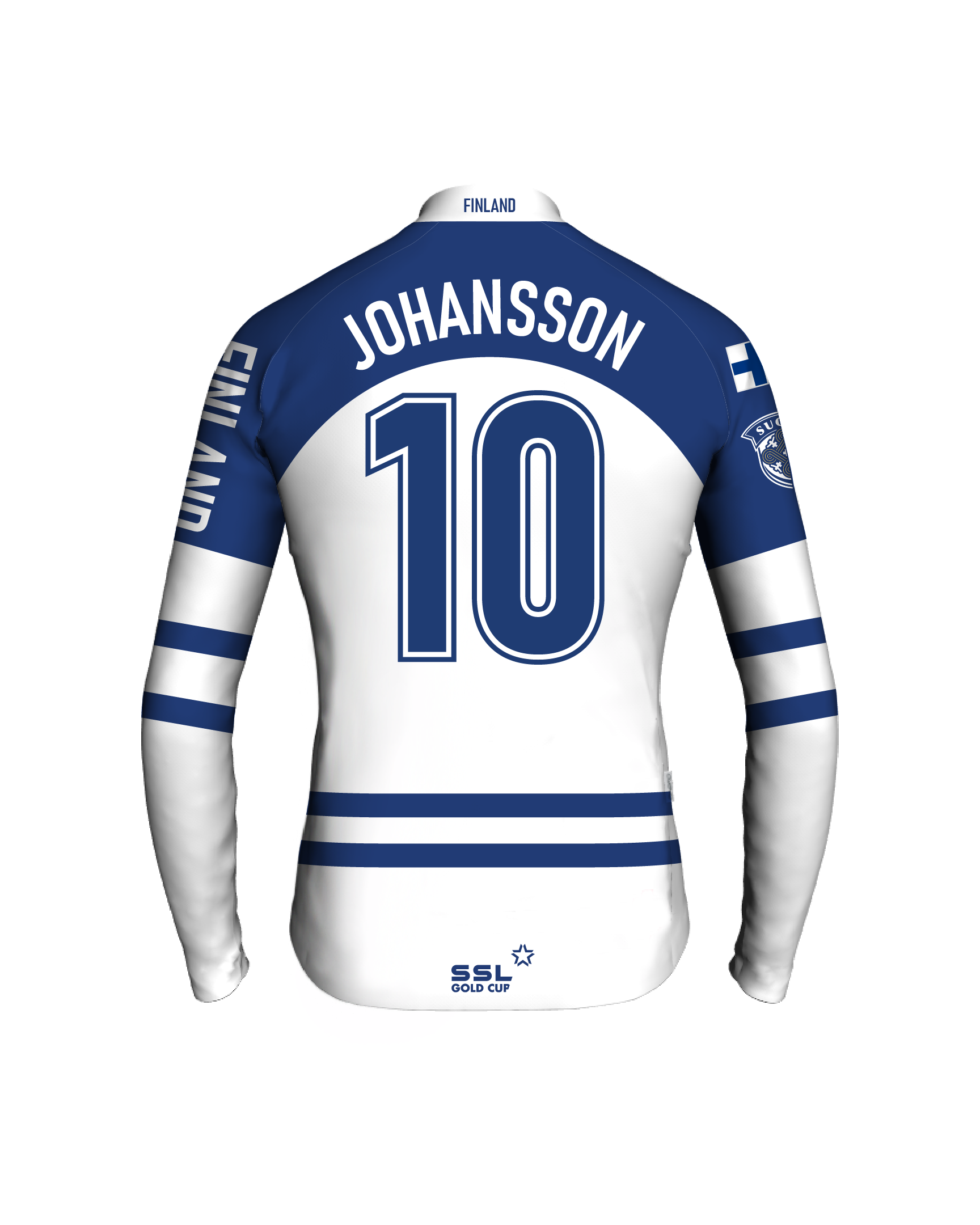 FIN_back-cpt Finland Captain's Jersey | JOHANSSON no 10 - Image 1