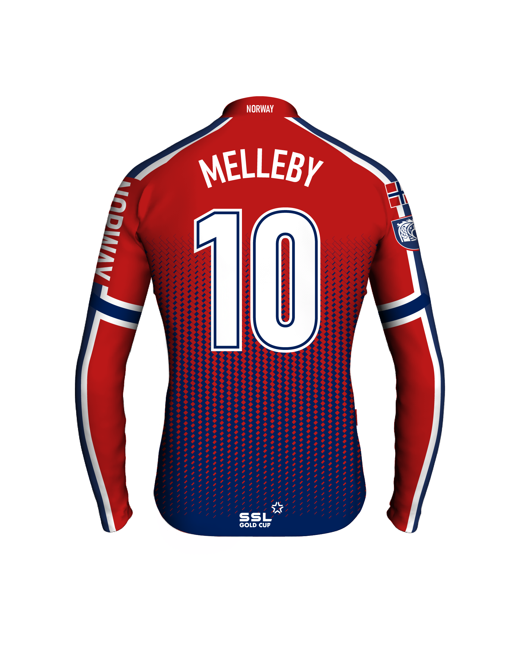 NOR_back-cpt Norway Captain's Jersey | MELLEBY no 10 - Image 1