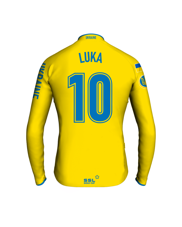 UKR_back-cpt Ukraine Captain's Jersey |LUKA no 10