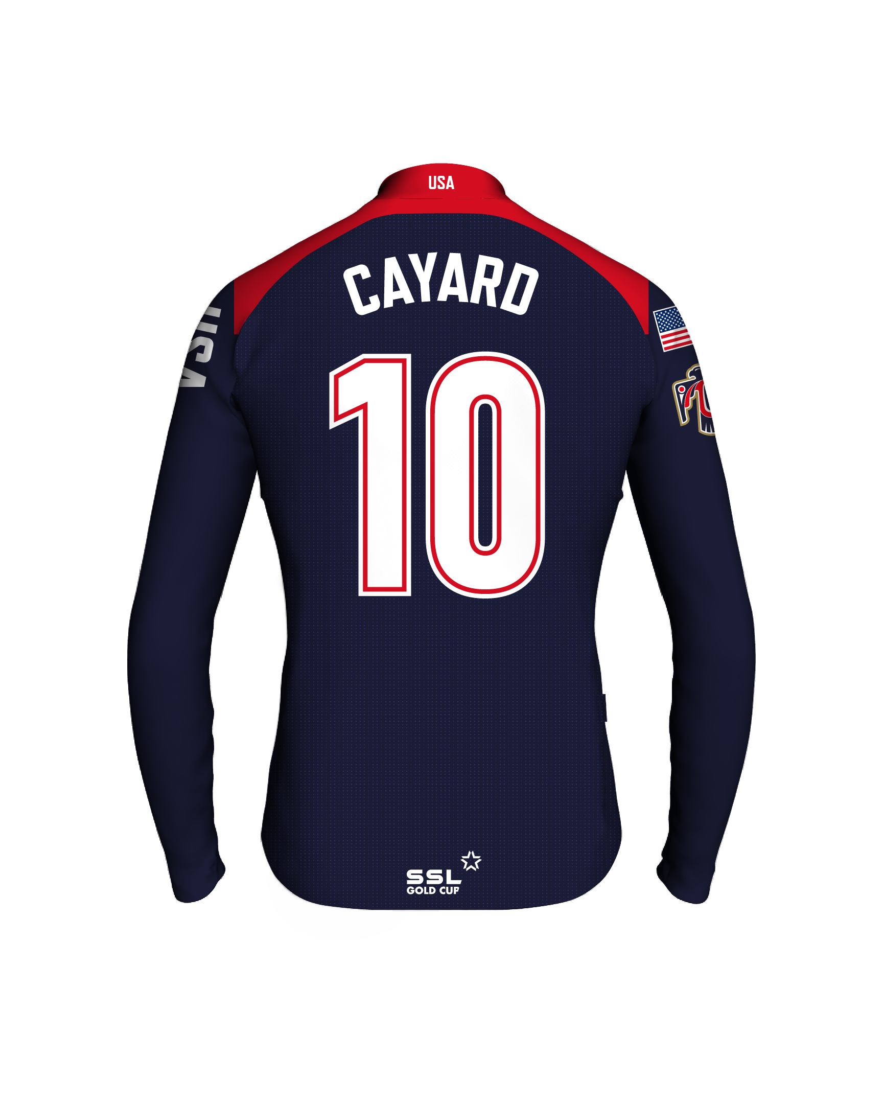 USA_back-cpt USA Captain's Jersey | CAYARD no 10 - Image 1